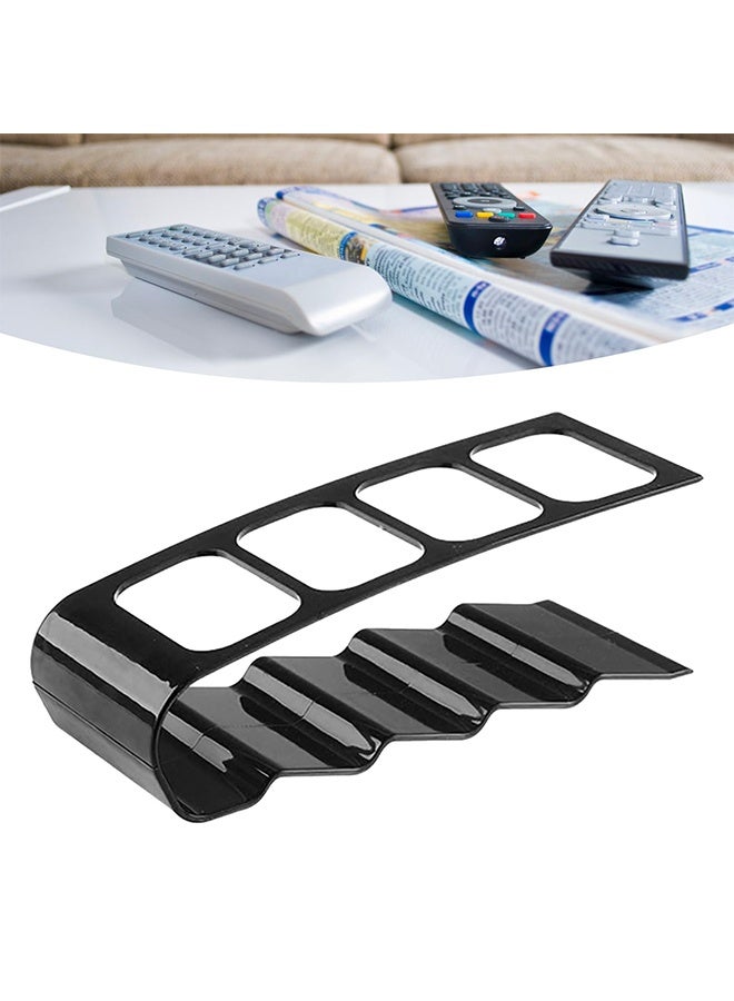 4 Compartment Plastic Remote Control Holder, 7 x 18cm TV Remote Storage Organizer, Black - Image 4