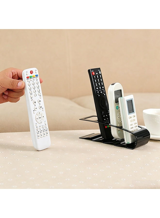 4 Compartment Plastic Remote Control Holder, 7 x 18cm TV Remote Storage Organizer, Black - Image 5