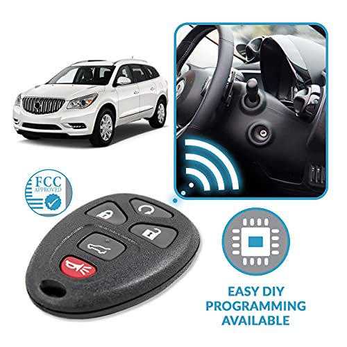 Keyless2Go Replacement for Keyless Entry Car Key Vehicles That Use 5 Button 15913415 OUC60270 OUC60221, Self-Programming - 2 Pack - Image 5