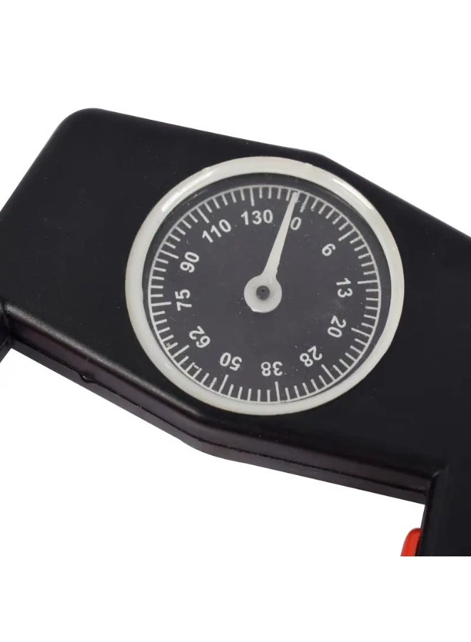 Goolsky 1PC Durable Plastic Handheld Grip Strengthener with 130-Unit Measurement Dial, Red Accents & Portable Design for Home Gym & Outdoor Fitness Training, Gym Accessories - Image 3