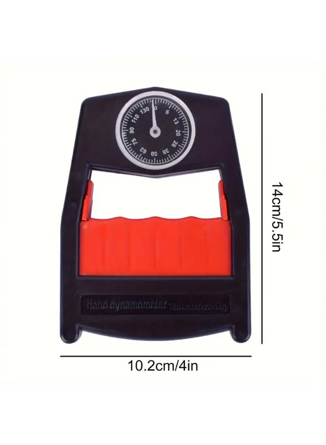 Goolsky 1PC Durable Plastic Handheld Grip Strengthener with 130-Unit Measurement Dial, Red Accents & Portable Design for Home Gym & Outdoor Fitness Training, Gym Accessories - Image 2