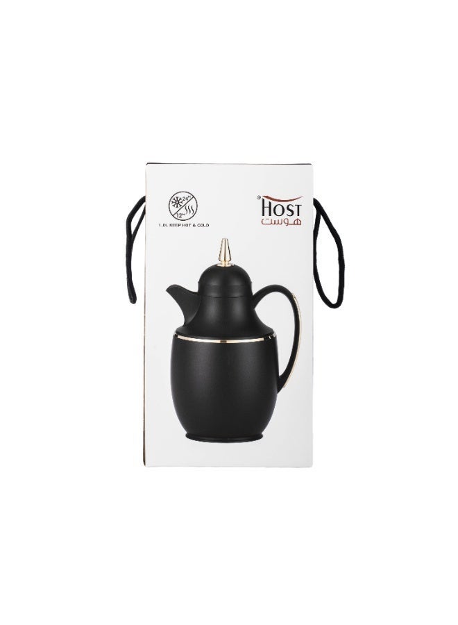 Host ☕ HOST Thermal Hospitality Thermos – Luxurious black design with wood accents | 1 liter capacity | Ideal for Arabic coffee and tea - Image 5
