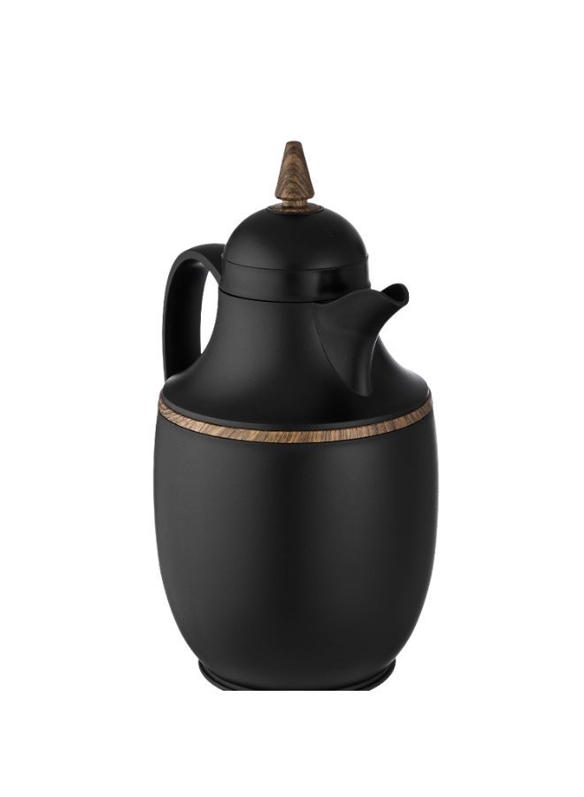 Host ☕ HOST Thermal Hospitality Thermos – Luxurious black design with wood accents | 1 liter capacity | Ideal for Arabic coffee and tea - Image 2