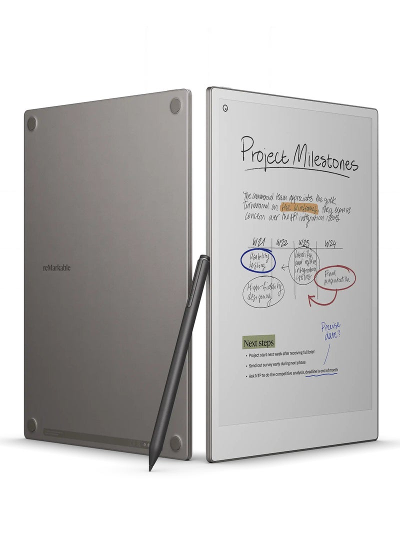 Remarkable - reMarkable Paper Pro 11.8” Color Digital Tablet with Marker Plus, Adjustable Reading Light, Real Paper Feel, and 14-Day Battery Life - Image 1