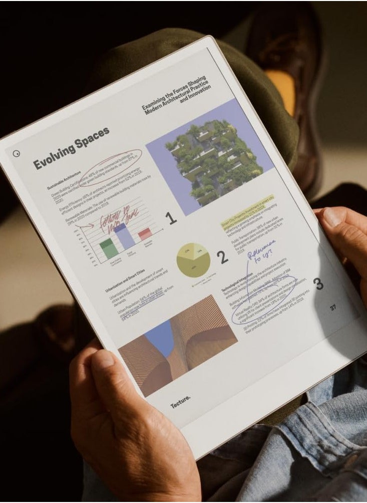 Remarkable - reMarkable Paper Pro 11.8” Color Digital Tablet with Marker Plus, Adjustable Reading Light, Real Paper Feel, and 14-Day Battery Life - Image 1