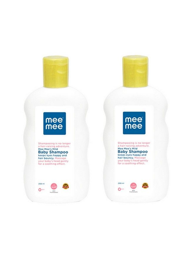 mee mee Baby Shampoo Gentle Cleansing With Fruit Extracts ; No Tears Formula ;Hypoallergenic; Clean And Shiny Hair ; Natural Prabens Free ; Suitable From Birth ; Pack Of 2; 400Ml - Image 1