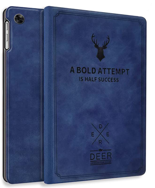 Robustrion Cover for Realme Pad 10.4 inch Cover Case Deer Pattern Flip Realme Pad Tablet Cover - Deer Blue - Image 1