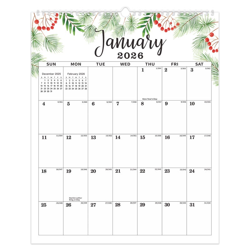 minstely 2026 Wall Calendar, 18 Months Calendar, Jan. 2026 - June 2027, 11.8' x 14.6'', Desk Calendar 2026 with Large Blocks, Twin-Wire Binding, Ideal 2026 Calendar for Home, Office, Classroom, or Business Planning - Image 1