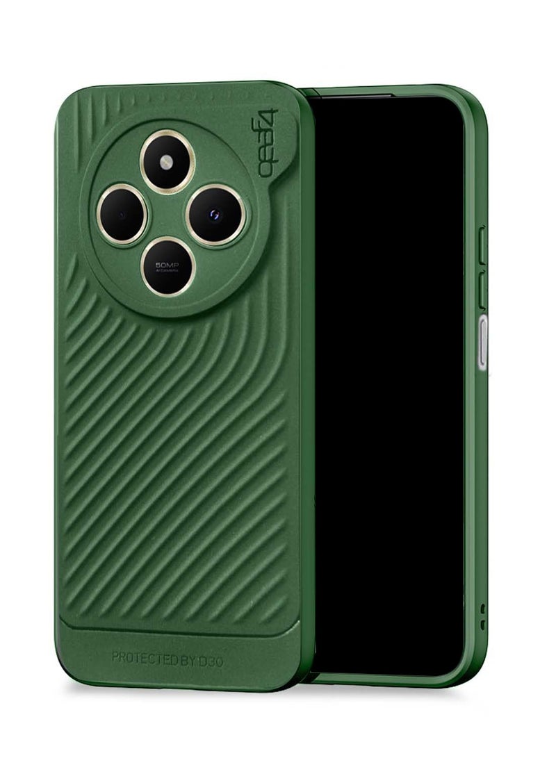 جيرفور Xiaomi Redmi A4 5G 2024 Gear4 سيليكون سائل ناعم مع غطاء هيكل ملمس متموج - أخضر غامق - Image 1