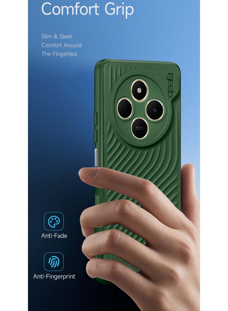 جيرفور Xiaomi Redmi A4 5G 2024 Gear4 سيليكون سائل ناعم مع غطاء هيكل ملمس متموج - أخضر غامق - Image 2