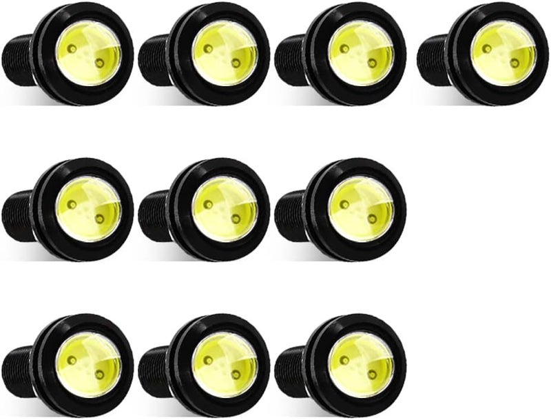 Sidaqi 9W LED Eagle eye 18MM High Power Car Motorcycle Daytime Running DRL Bumper Fog Light Backup Light Clearance Marker Lights Waterproof-10pcs,White - Image 1