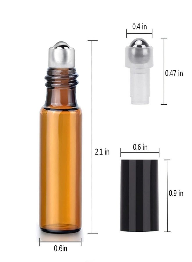 Easytle 96 Pack Essential Oil Roller Bottles, Amber Glass Roller Bottles 5ml, Roller Balls for Essential Oils, Roll on Bottle (384 Pieces Labels, 16 Funnels, 16 Dropper, 8 Opener) - Image 4