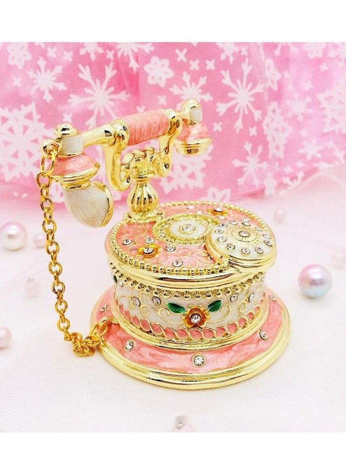 Beauenty Vintage telephone enamel jewelry box  - Image 3