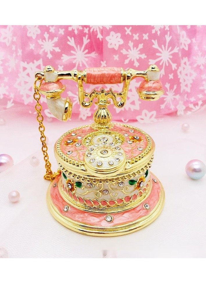 Beauenty Vintage telephone enamel jewelry box  - Image 2