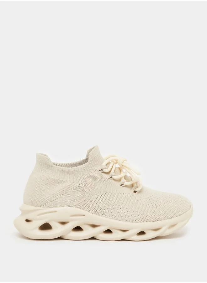 Styli Textured Cloud Sole Sneakers