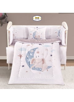 Brides Newborn tablecloth with barriers, 5 pieces - Lark - white - grey  - Image 1