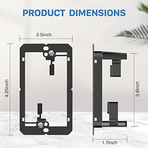 ANONION 4 Pack Ethernet Wall Plate 2 Port Keystone Jack Blue Cat6 RJ45 Coupler Outlet Connector with Single Gang Low Voltage Mounting Bracket - Image 3