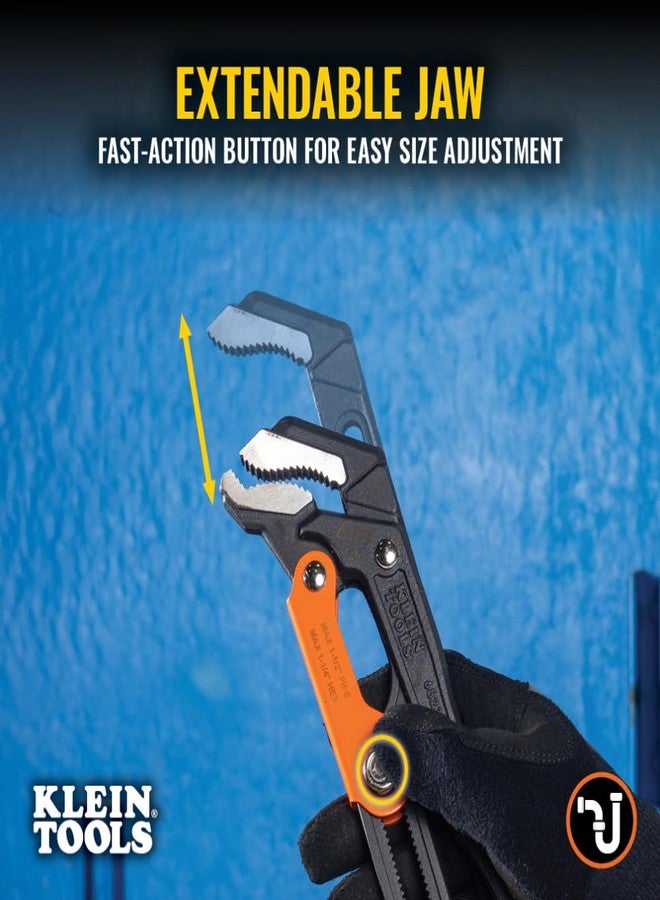 Klein Tools 68230 Pipe Wrench, S-Jaw Quick-Adjust Plumbers Wrench Fits up to 1-1/2-Inch Round Pipe and 1-1/4-Inch Hex Nuts, 13-Inch - Image 3