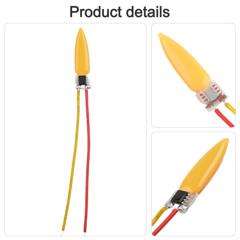 Corn Shape LED Candle Light PCBA 3V to 5V Flickering Flame for DIY Craft Decoration - Image 3