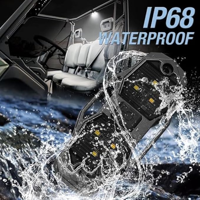 بوليفياز Joyzz Utv Dome Light إضاءة داخلية للقبة، قفص لفة، ضوء قبة مقاوم للماء والصدمات والغبار، متوافق مع Utv ATV، لا يؤذي العينين، استخدم لمدة 50000 ساعة، 12 فولت - Image 5