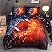 NTBED Football Comforter Sets Twin for Boys Teens, 3-Pieces Sports Bedding Comforter ,Rugby Reversible Printed Quilt - Image 2