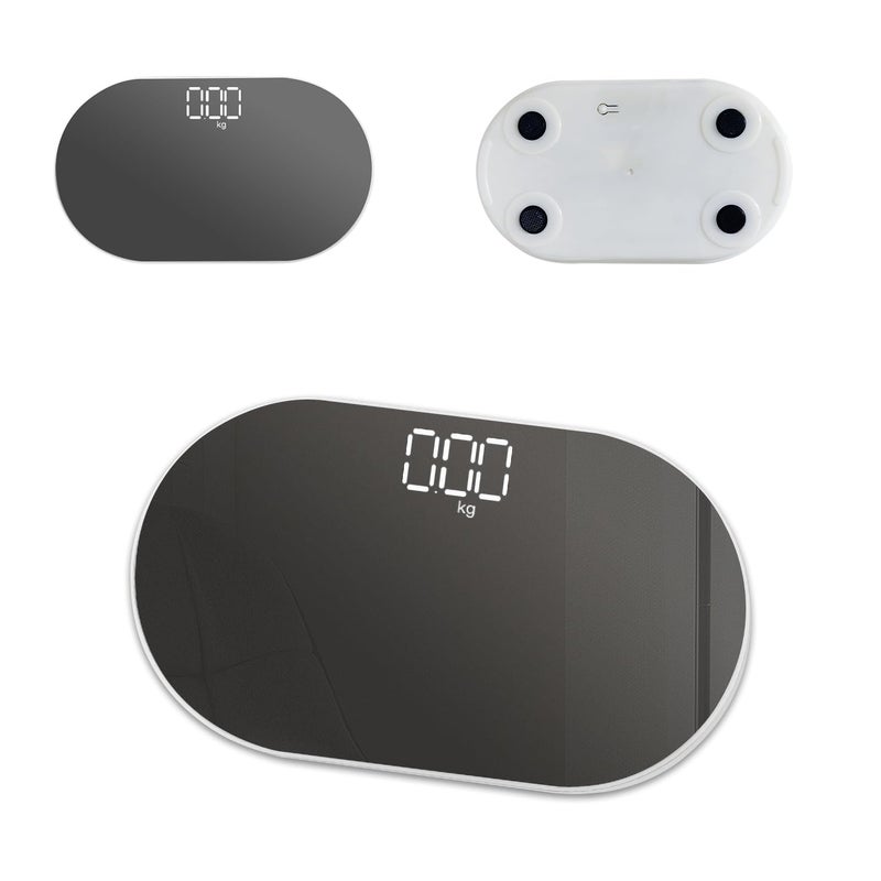 AccLoo Travel Scale Body Weight, Portable Digital Mirror Scale, Rechargeable Mini Electronic Weight Scale with USB Charging Cable - Image 1