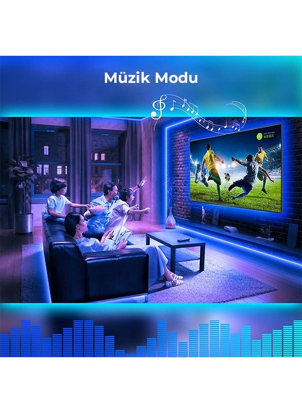 Hero Led 3 m USB TV Monitor Back Bluetooth RGB LED Strip Set 16 Color Decorative Lighting  - Image 4