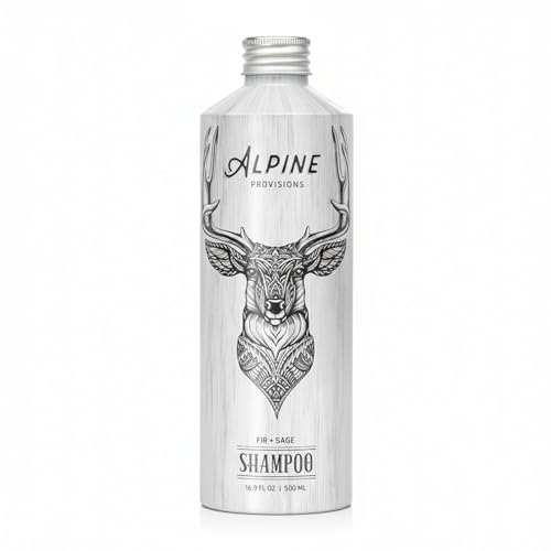 Alpine Provisions Natural & Organic Shampoo with Fir & Sage – Plant-Based Shampoo for Men & Women with Aloe Vera, Jojoba & Essential Oils – Sulfate-Free, Vegan, Hydrating Hair Repair – 16.9 fl oz - Image 1