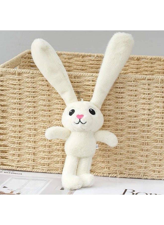 SCOOBA - SCOOBA Baby Toddler Soft Rabbit Plush Toy with Legs and Ears, White - Image 1