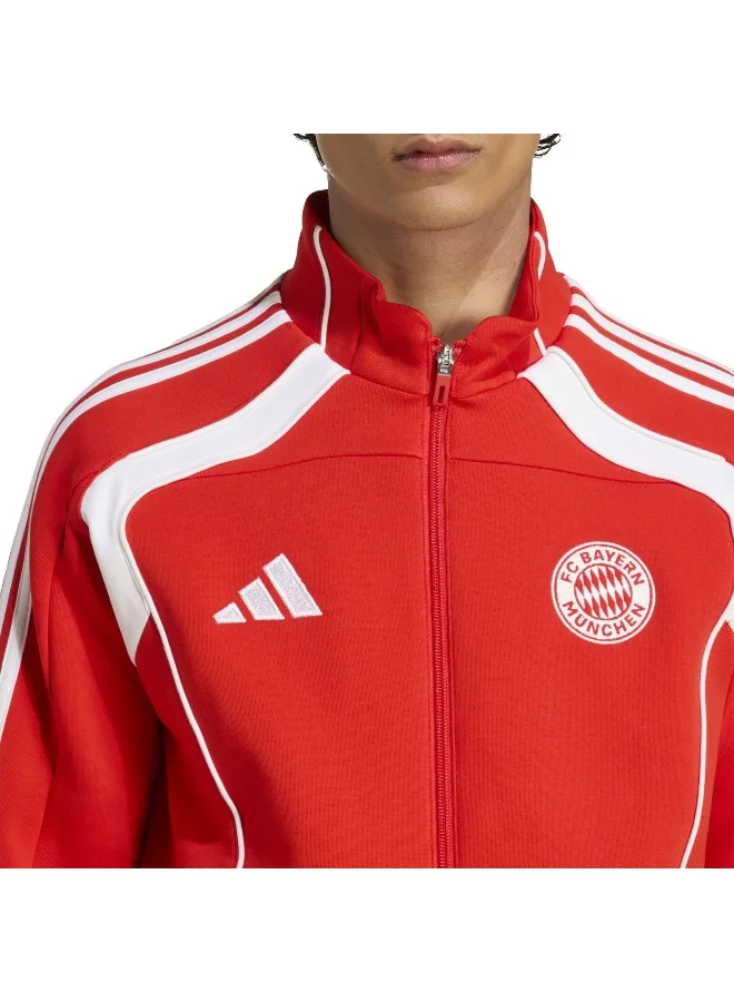 adidas جاكيت رياضي رجالي من بايرن ميونخ مزدوج النسيج أحمر
