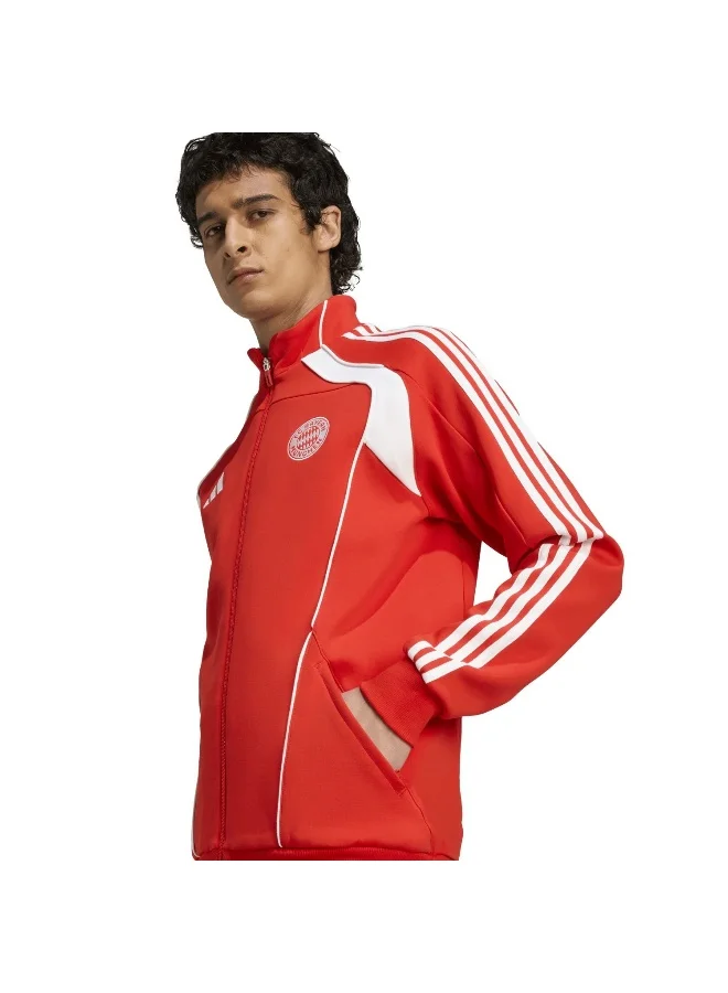 adidas جاكيت رياضي رجالي من بايرن ميونخ مزدوج النسيج أحمر
