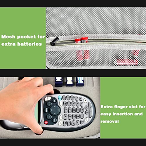 ALKOO Case Compatible with DYMO LetraTag LT-100H Handheld Label Maker Machine, Holder for Labeler Makers Printer Machine & Labeling Tapes Refills, with Mesh Pocket for Accessories- (Grey Sponge) - Image 4
