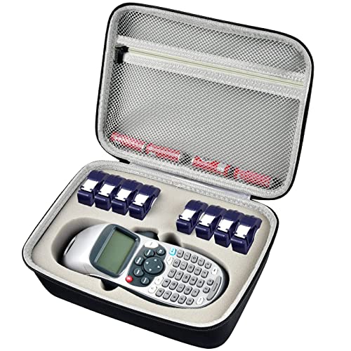 ALKOO Case Compatible with DYMO LetraTag LT-100H Handheld Label Maker Machine, Holder for Labeler Makers Printer Machine & Labeling Tapes Refills, with Mesh Pocket for Accessories- (Grey Sponge) - Image 1
