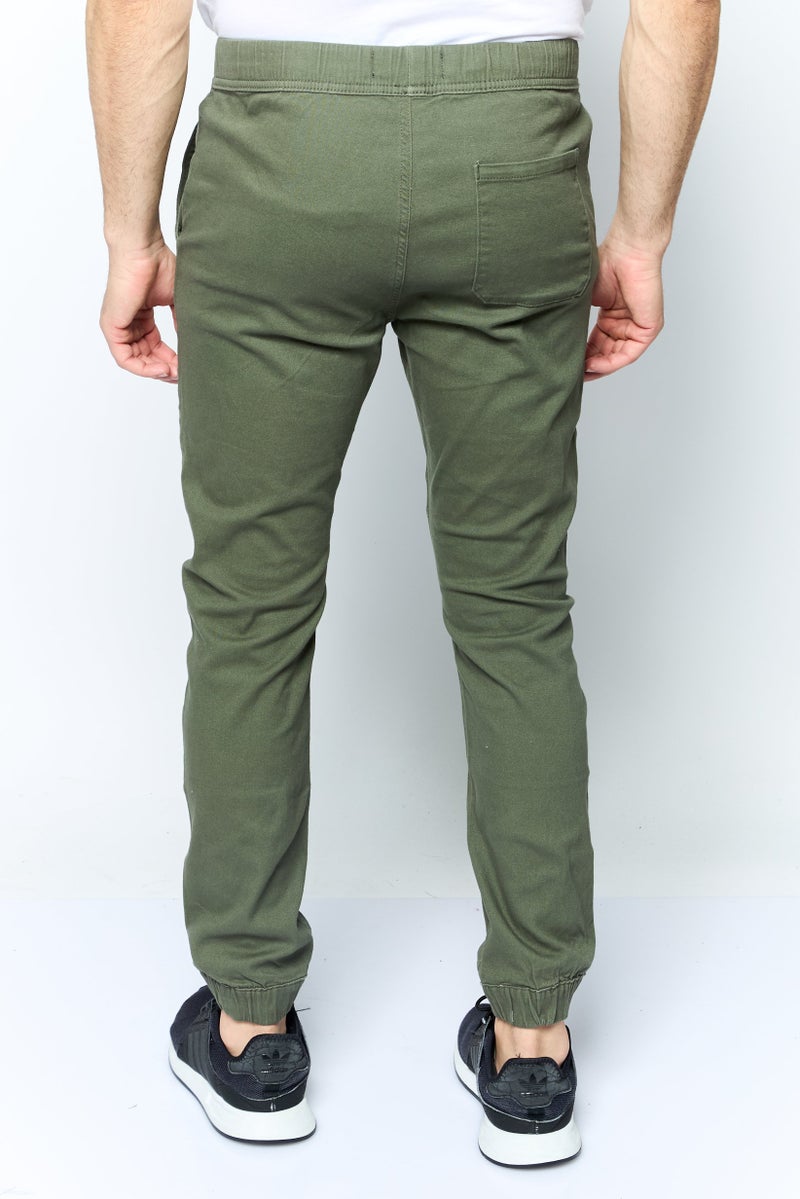 Company Eighty One Men Regular Fit Drawstring Jogger Pants, Olive  - Image 4