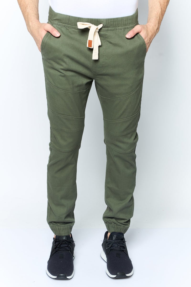 Company Eighty One Men Regular Fit Drawstring Jogger Pants, Olive  - Image 1