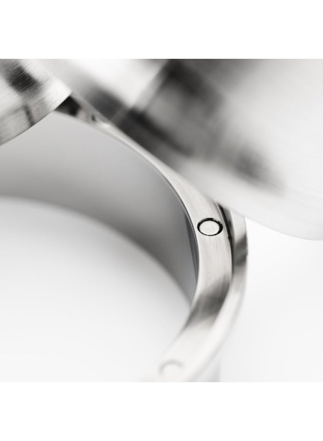 BARISTA HUSTLE Steel Ring, Espresso Funnel, Fits 58mm Standard Espresso Baskets, 304 Stainless Steel with Brushed Exterior and Mirror Finish Interior, Enhanced with Neodymium Magnets - Image 4