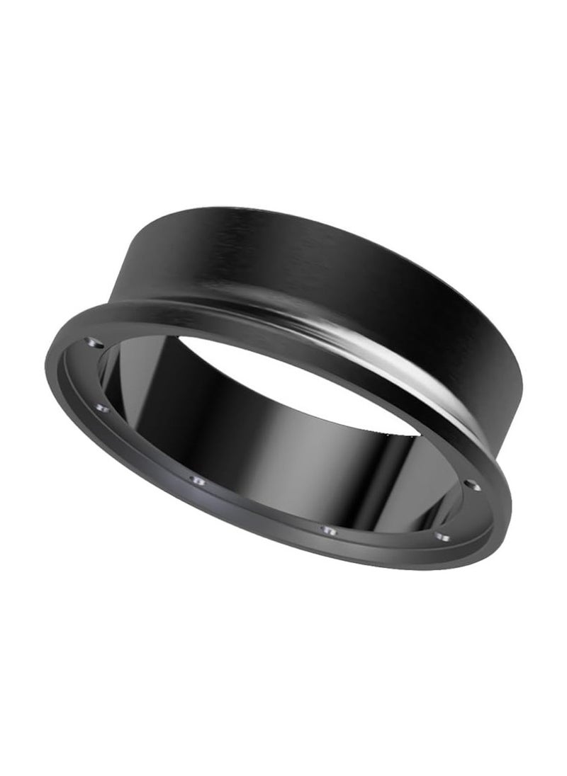 BARISTA HUSTLE Steel Ring, Espresso Funnel, Fits 58mm Standard Espresso Baskets, 304 Stainless Steel with Brushed Exterior and Mirror Finish Interior, Enhanced with Neodymium Magnets  - Image 1