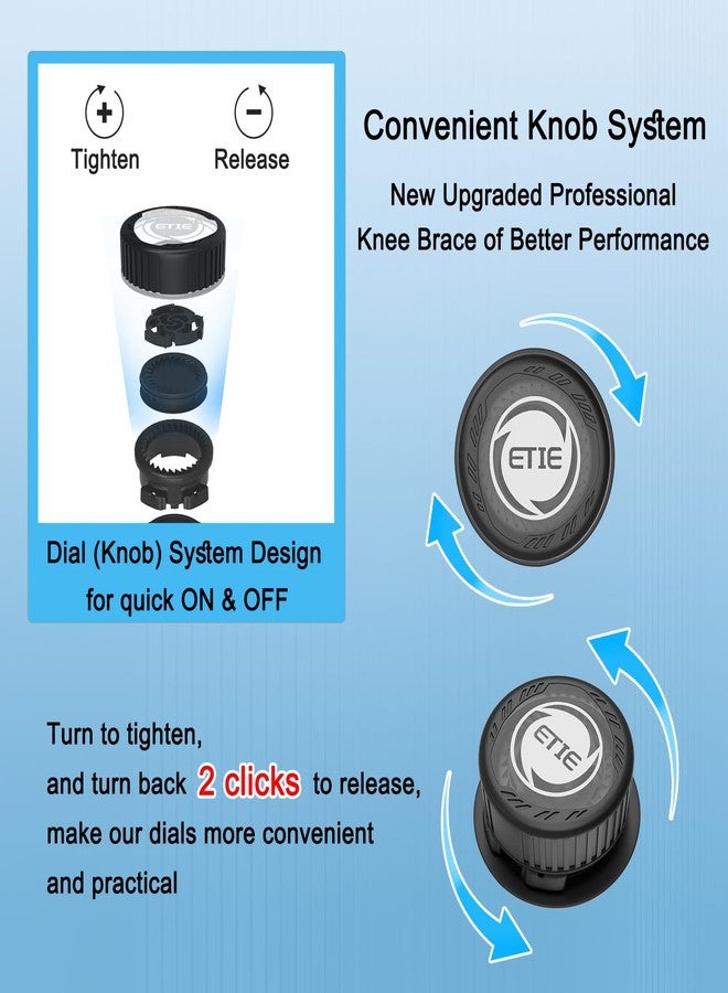 Kuangmi Knob Knee Brace, Knee Compression Sleeve with Patella Gel Pad & Side Stabilizers, Support for Sports, Workout, Pain Relief, Arthritis, Meniscus Tear(Right,X-Large,Single) - Image 2