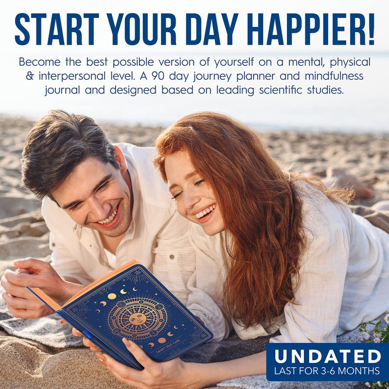 Freedom Mastery Self Care Journal - 5 Minute Mental Health & Manifestation Journal | 90-Day Undated Daily Planner for Positivity, Affirmations & Gratitude | Guided Mindfulness, Reflection | Vision Board + Stickers - Image 3