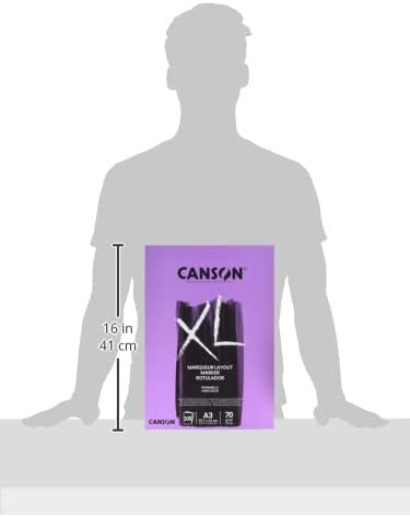 CANSON CANSON XL Marker 70gsm A3 Paper Very Smooth Pad Glued Short Side 100 Extra White Sheets Ideal for Professional Artists  Illustrators  - Image 4