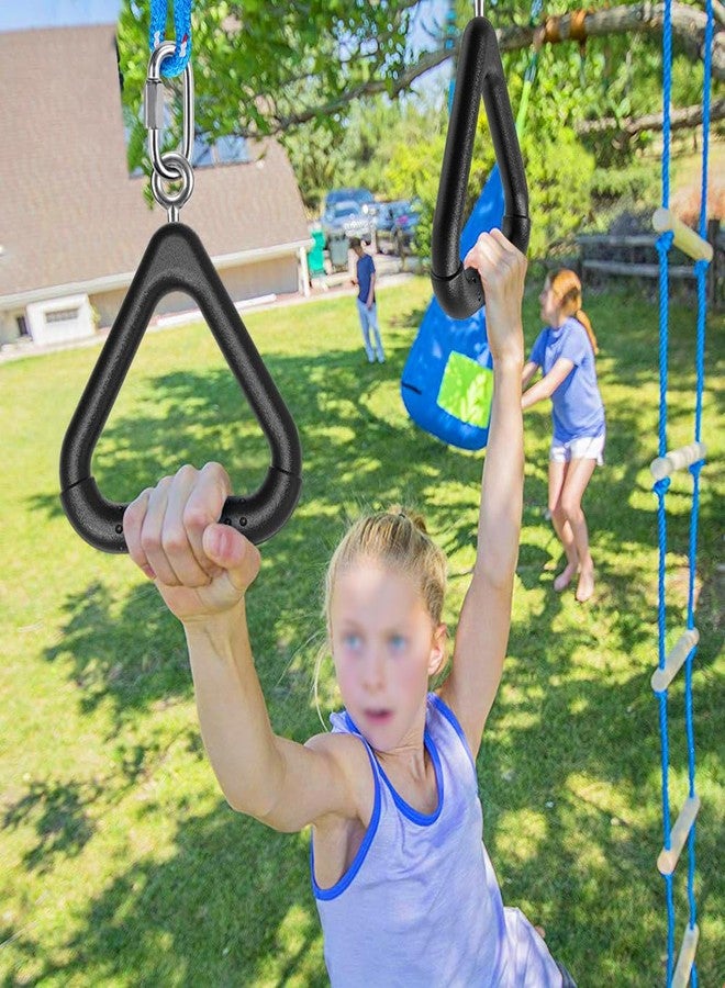 Dolibest Monkey Bars Trapeze Bar Kids Monkey Bars Playground Trapeze Bar Rings Swing Sets for Backyard with Monkey Bars Ninja Course for Kids Outside Playset Monkey Bars (2Pcs), Black - Image 2