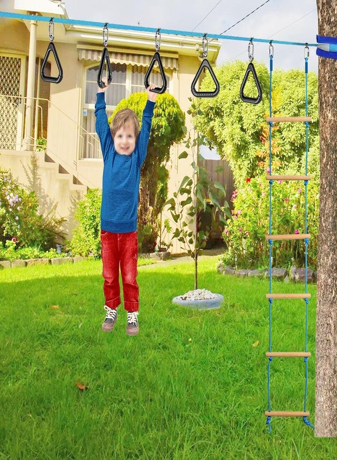 Dolibest Monkey Bars Trapeze Bar Kids Monkey Bars Playground Trapeze Bar Rings Swing Sets for Backyard with Monkey Bars Ninja Course for Kids Outside Playset Monkey Bars (2Pcs), Black - Image 3