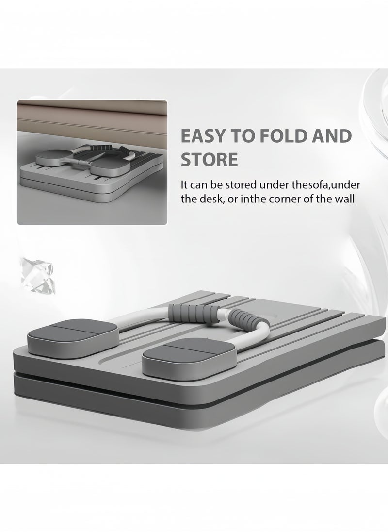 GGEROU Pilates Reformer Board, Pilates Board, Multifunctional Abdominal Training Board, Automatic Rebound, Reformer for Pilates for Home Training for Reformer Body Endurance, Stretching Grey  - Image 2