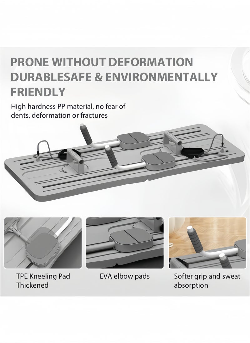 GGEROU Pilates Reformer Board, Pilates Board, Multifunctional Abdominal Training Board, Automatic Rebound, Reformer for Pilates for Home Training for Reformer Body Endurance, Stretching Grey  - Image 5