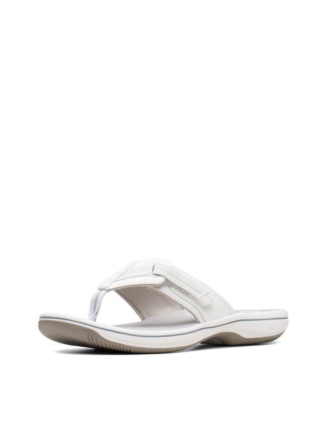 clarks Women's Brinkley Jazz Flip-Flop, White Synthetic, 37.5 EU - Image 1