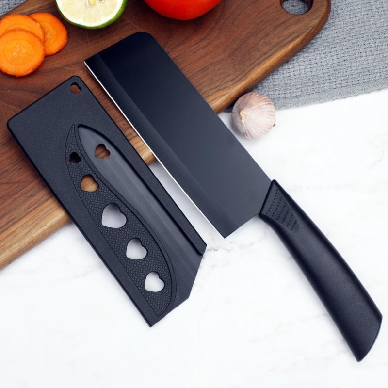 TECHNOWAYS SOLUTION Stainless Steel Kitchen Knife Professional Chef Knife with Santoku Paring Knife Vegetable Cutting Chopping Sharp Blade Ergonomic Handy Handle for Kitchen Black Pack of 3 - Image 4