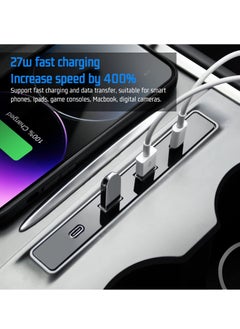 Generic USB Hub Docking Station for Tesla Model 3 & Model Y (2021-2023) - Smart Sensor Fast Charging Adapter for Center Console Accessories  - Image 2