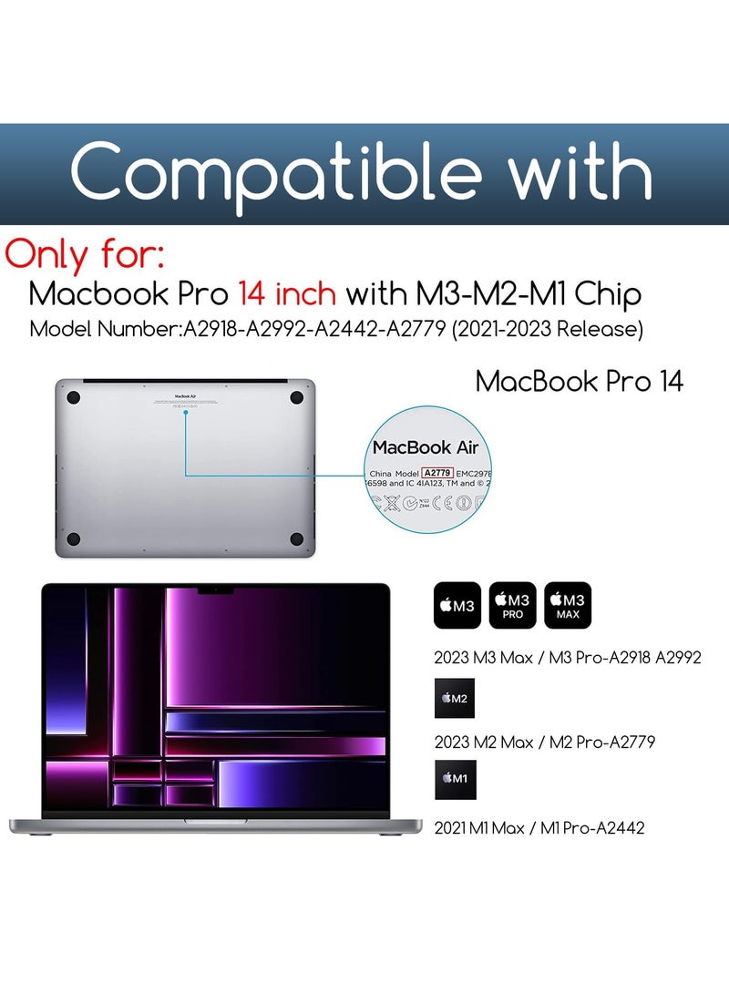 2 Pack Tempered Glass Screen Protector for 2023 MacBook Pro 14 Inch(2021-2023 M3 M2 M1 Pro/Max Chip) A2918 A2992 A2779 A2442 Anti Fingerprint Screen Ultra Clear Tempered Glass - Image 2