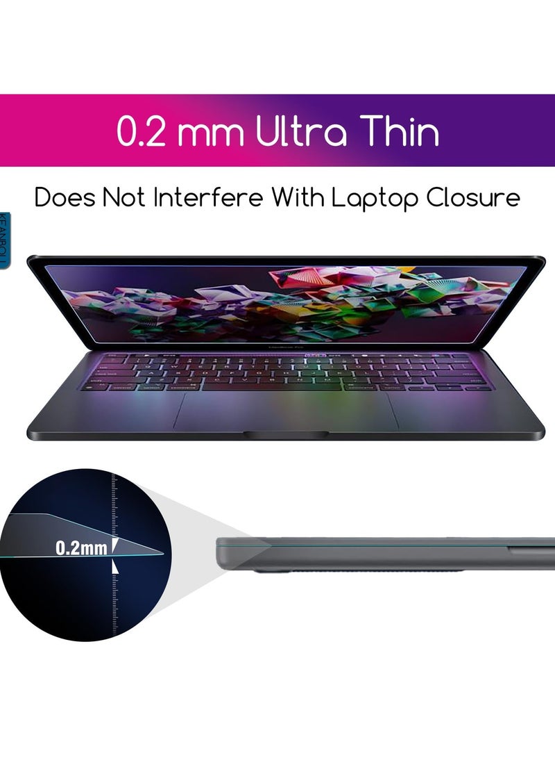 2 Pack Tempered Glass Screen Protector for 2023 MacBook Pro 14 Inch(2021-2023 M3 M2 M1 Pro/Max Chip) A2918 A2992 A2779 A2442 Anti Fingerprint Screen Ultra Clear Tempered Glass - Image 5