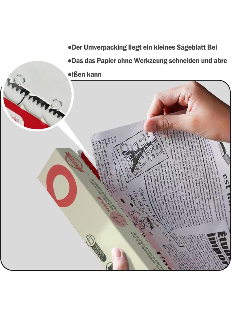 FALMER Baking Paper Food Grade Parchment Paper High Quality Baking Parchment Paper Roll Newspaper Style Parchment Paper for Food Wrapping and Baking (0.3 x 5 m) - Image 3